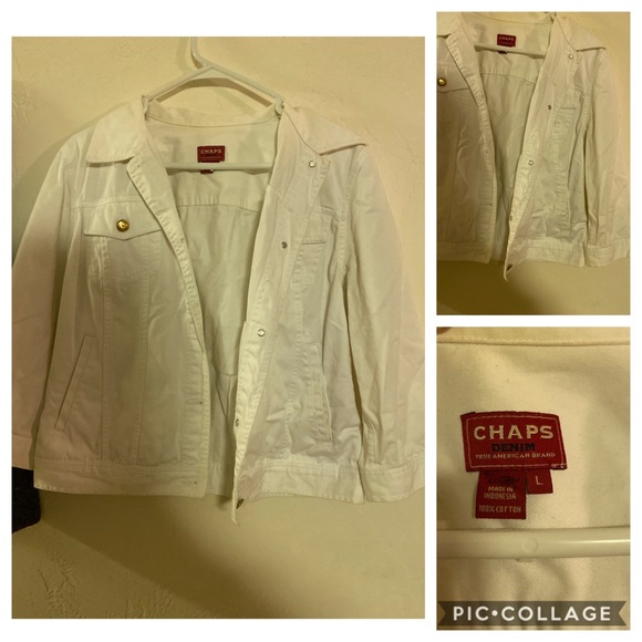 Chaps Jackets & Blazers - Chaps White Jean Jacket
